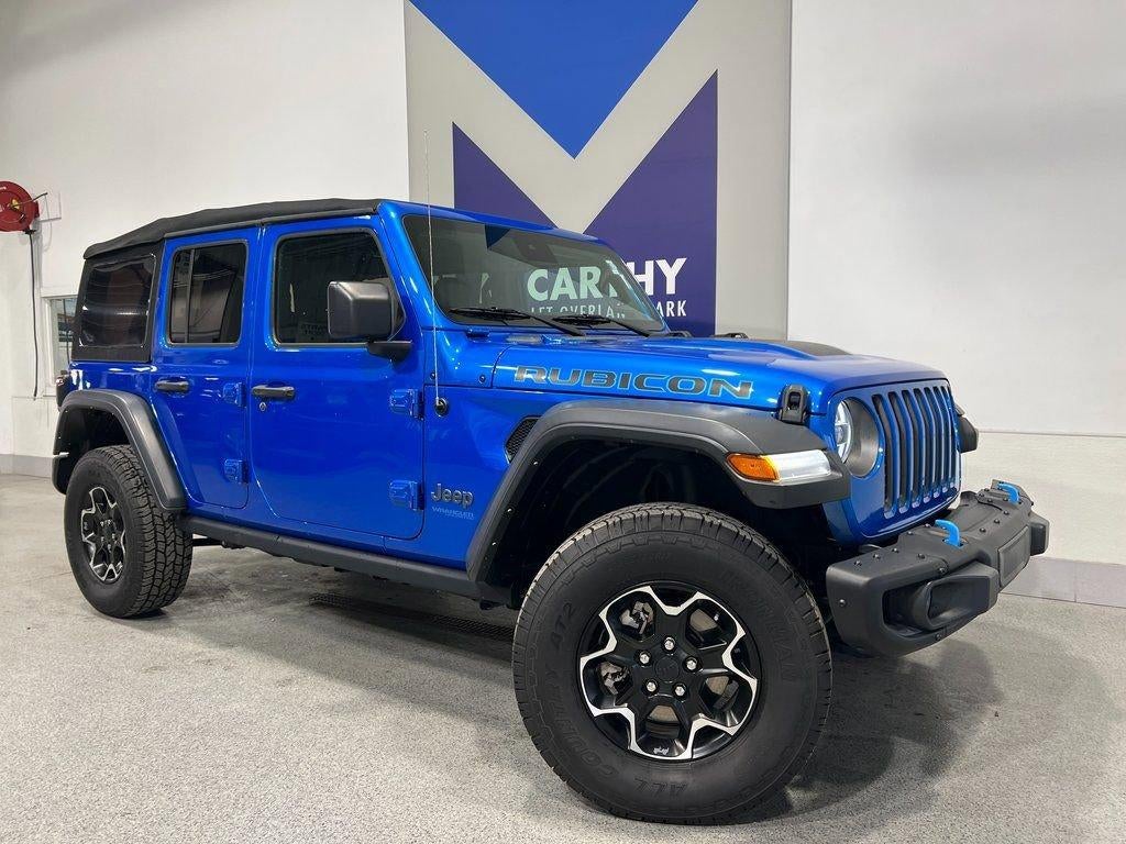 Used 2021 Jeep Wrangler Unlimited Rubicon 4XE with VIN 1C4JJXR6XMW784160 for sale in Lee's Summit, MO