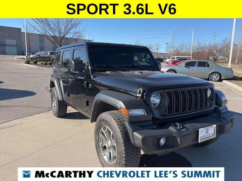 Used 2024 Jeep Wrangler 4-Door Sport S with VIN 1C4PJXDG4RW305121 for sale in Kansas City