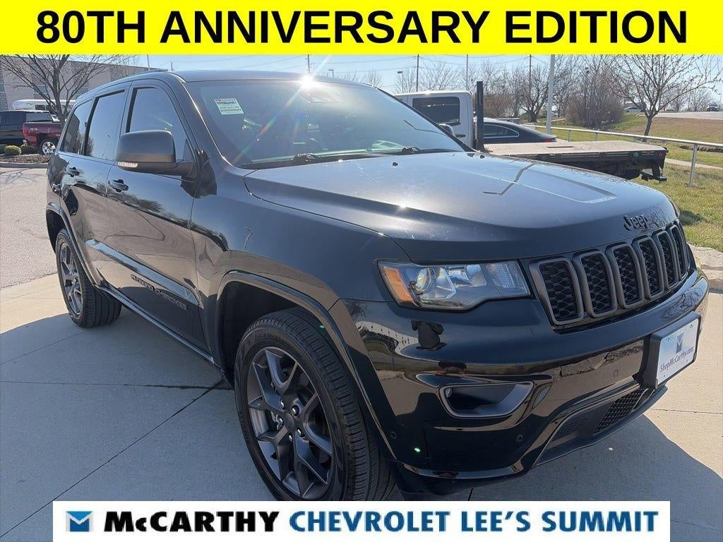 Used 2021 Jeep Grand Cherokee 80th Edition with VIN 1C4RJFBG4MC890895 for sale in Kansas City