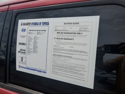 2008 Mercury Mariner V6 FWD