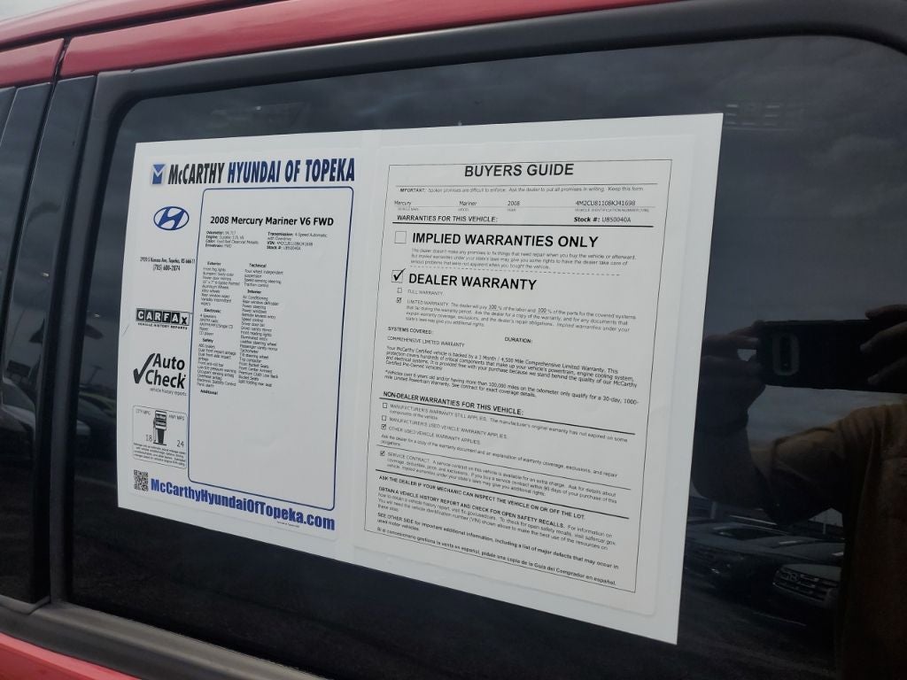 2008 Mercury Mariner V6 FWD