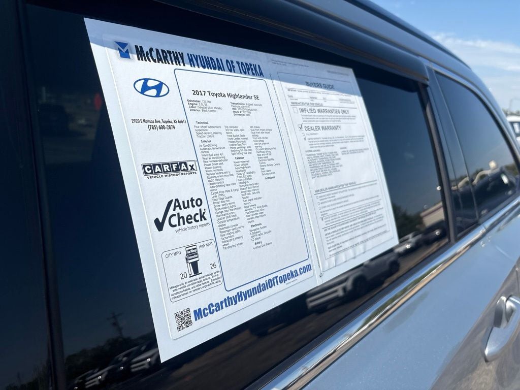 2017 Toyota Highlander SE