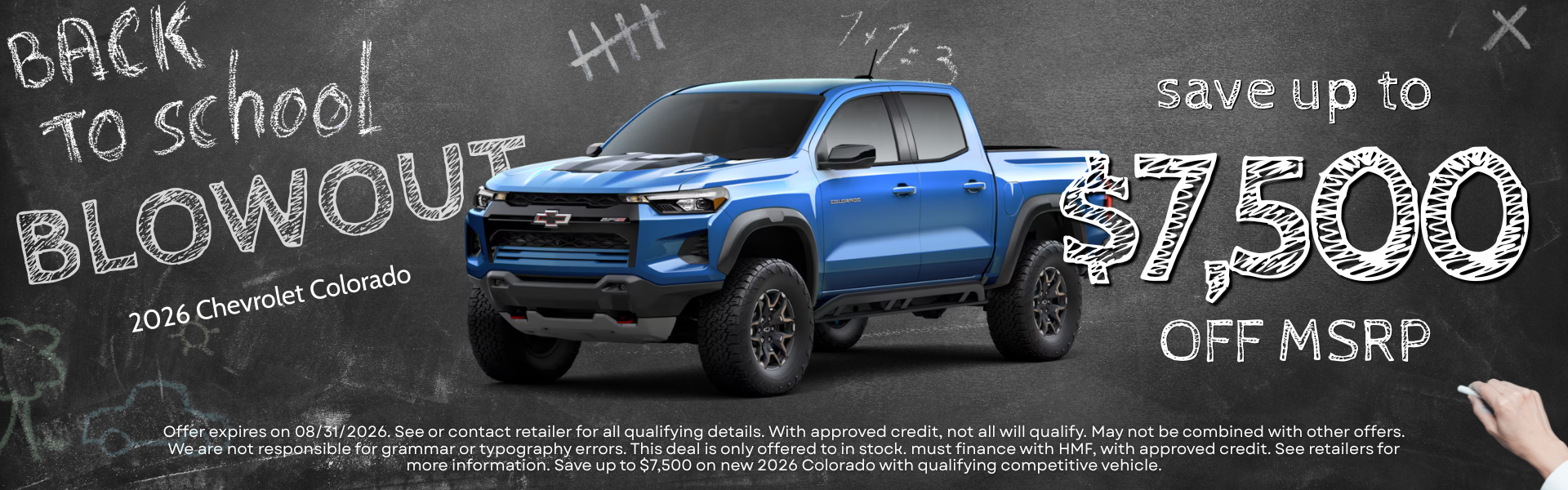 save up to $7,500 OFF MSRP