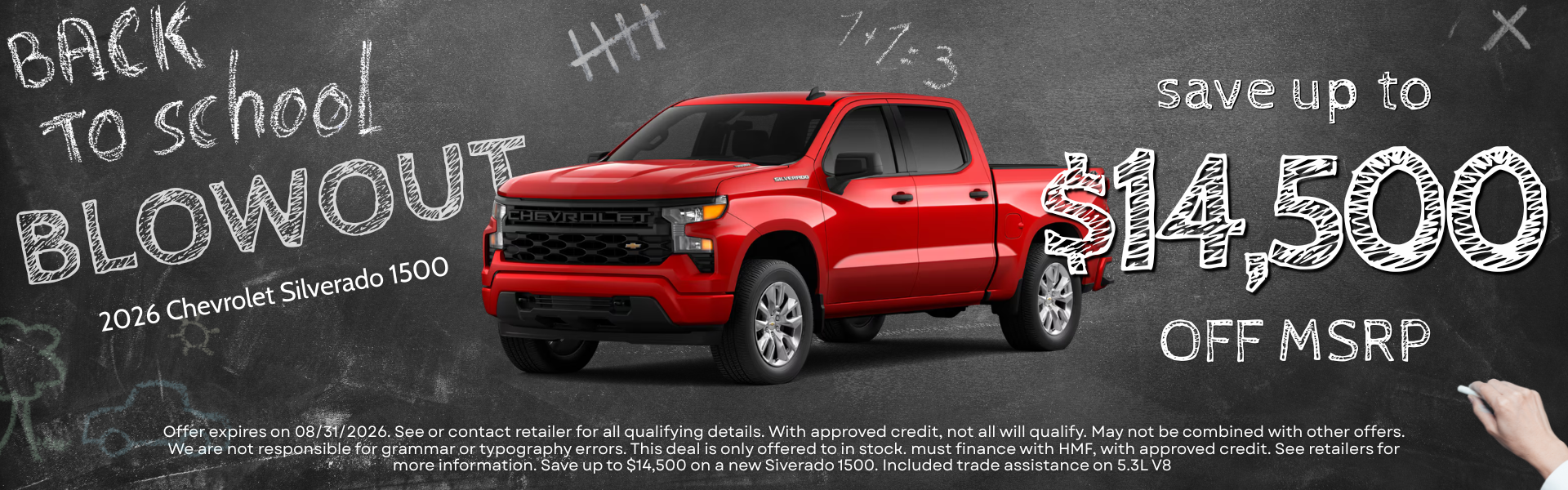 save up to $14,500 off MSRP